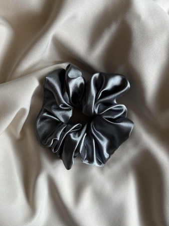 Gumka do włosów - scrunchie - kolor: srebrny - BoMoye