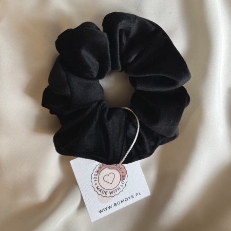 czarna gumka do włosów bomoye