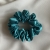 mini satynowa turkusowa gumka do włosów