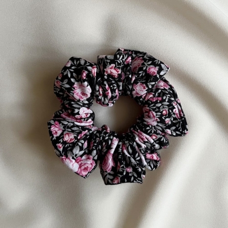 bawełniana gumka do włosów w kwiatuszki bomoye