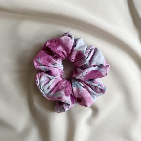 Bawełniana gumka do włosów w różowe maki BoMoye