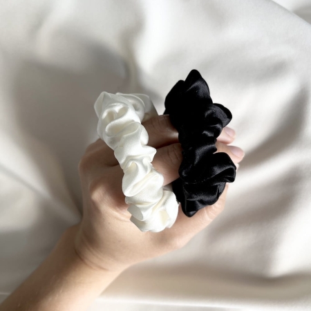 zestaw mini jedwabnych gumek do włosów