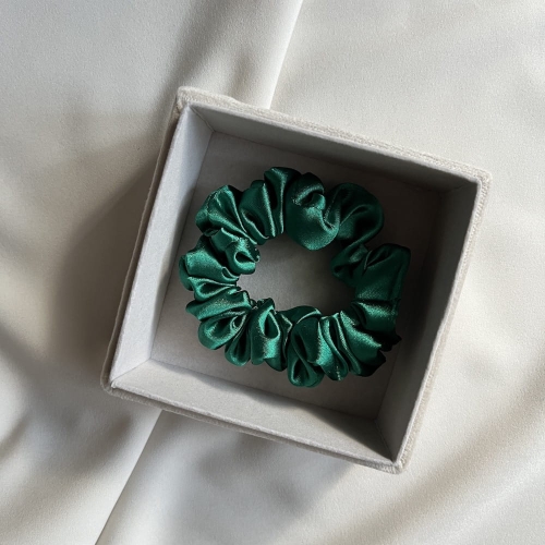 Przejdź do produktu Mini scrunchie | CIEMNA ZIELEŃ
