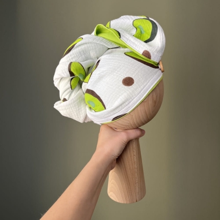 Muślinowy ręcznik do osuszania włosów Avocado