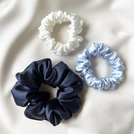zestaw jedwabnych gumek do delikatnych włosów