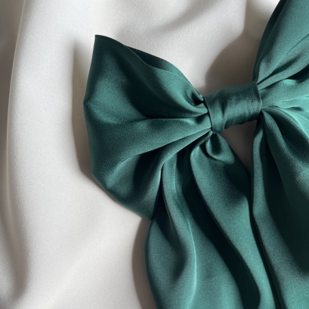 kokarda do włosów w kolorze ciemnej zieleni BOMOYE