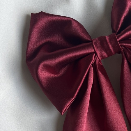 Bordowa kokarda do włosów BOMOYE