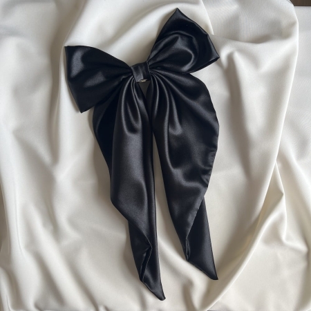 Czarna kokarda do włosów BOMOYE