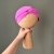 supełkowa opaska do włosów z szyfonu PINK