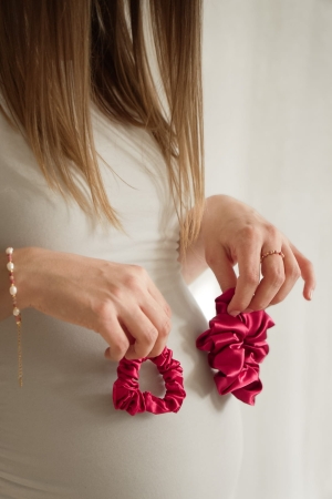 Satynowe gumki do włosów scrunchies