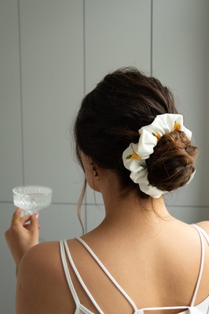 Ozdobna gumka do włosów scrunchie cytrynki BOMOYE