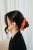 Jedwabna pomarańczowa scrunchie