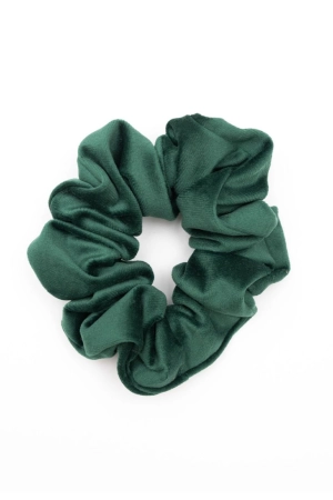 ciemnozielona gumka frotka do wlosow scrunchie